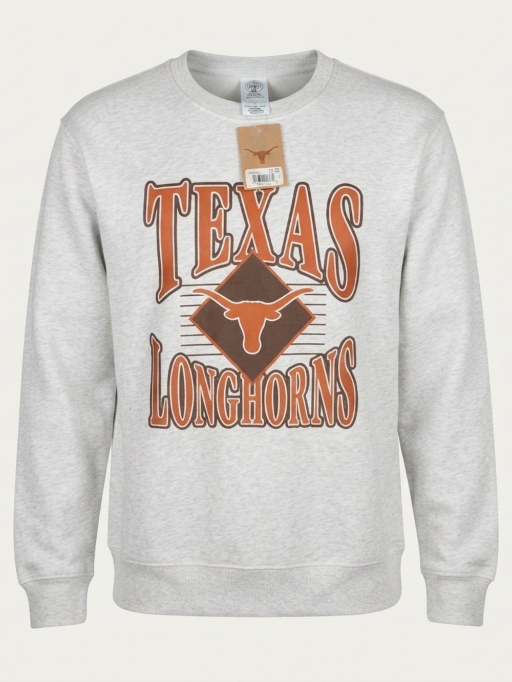Rivalry Threads Texas Longhorns Crewneck Sweatshirt - Gray/Orange/Brown LG